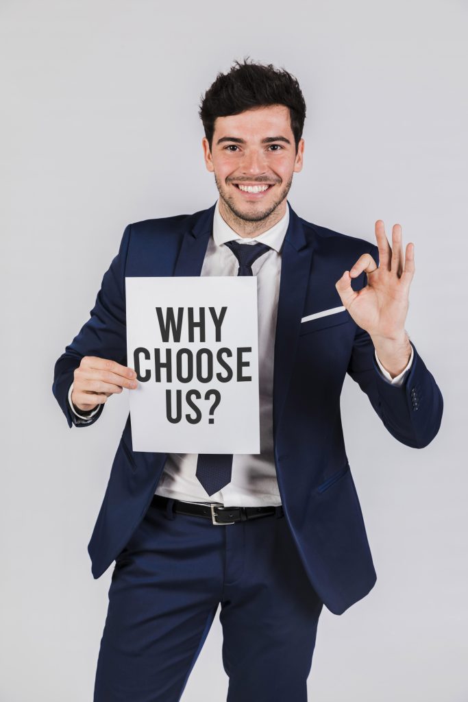 Text banner reading 'WHY CHOOSE US?